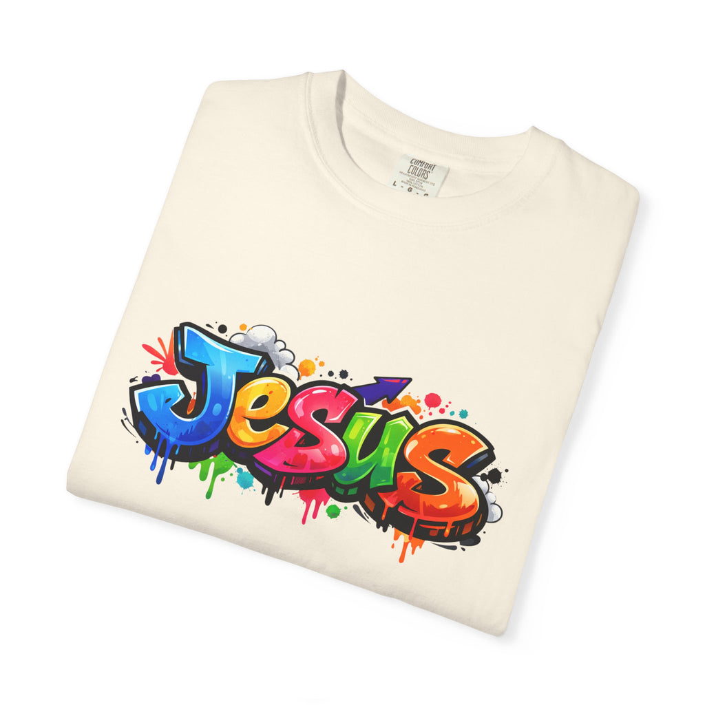 Jesus Graffiti Colorful Drip Street Art T-shirt
