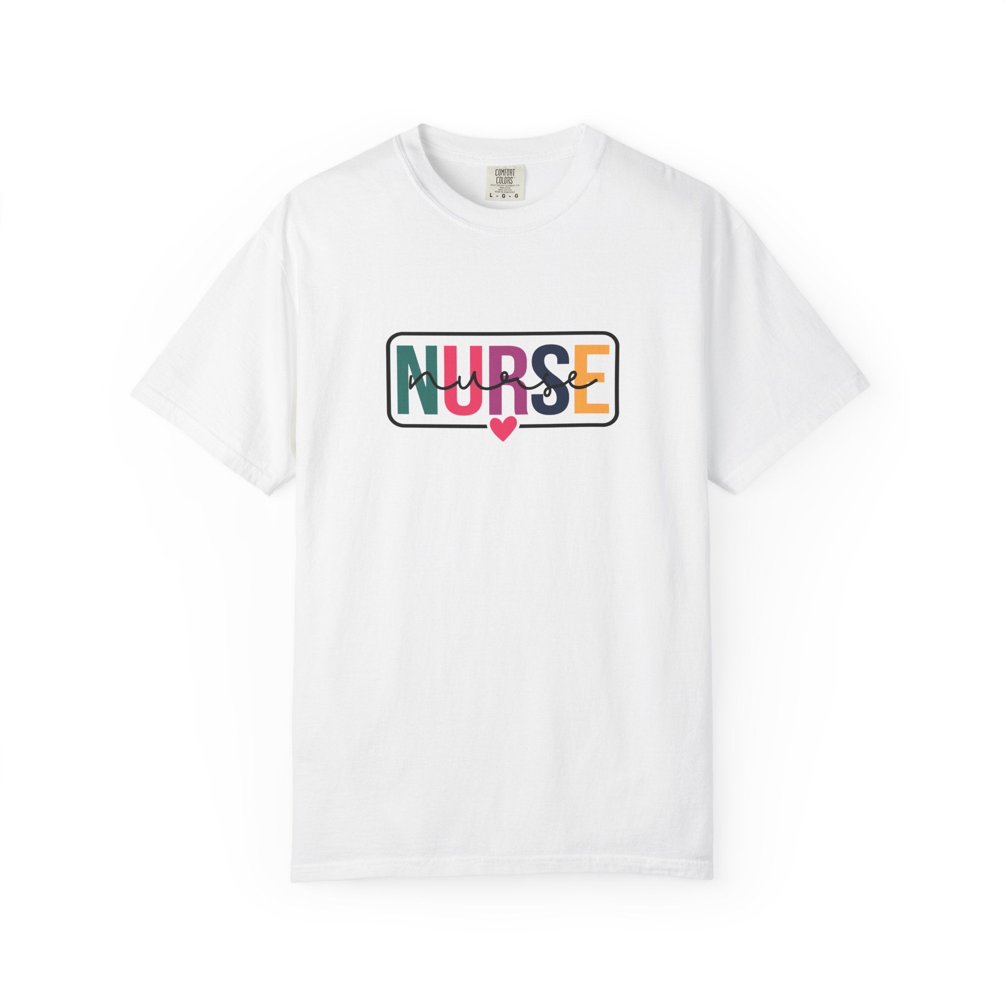 Nurse Graphic T-Shirt — "NURSE" Front + Care • Inspire • Heal Back