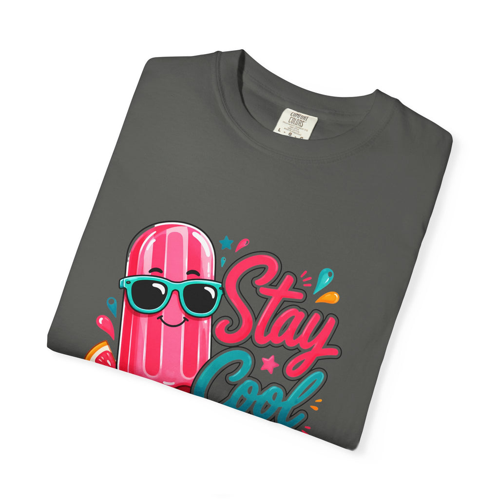 Stay Cool Popsicle graphic T-shirt | Popsicle with sunglasses summer design