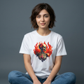 Skull Flame Unisex Heavy Cotton Tee | Edgy Casual Wear