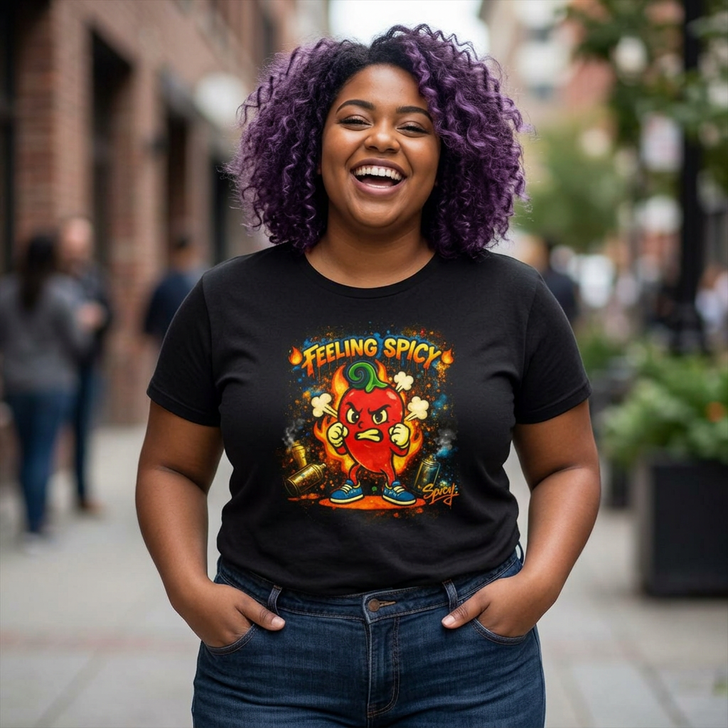 Feeling Spicy Tee — Women's Hot Pepper Graphic Shirt