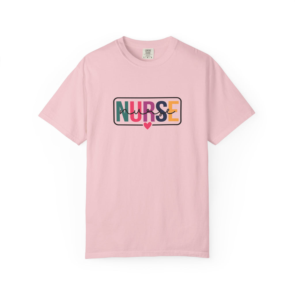 Nurse Graphic T-Shirt — "NURSE" Front + Care • Inspire • Heal Back