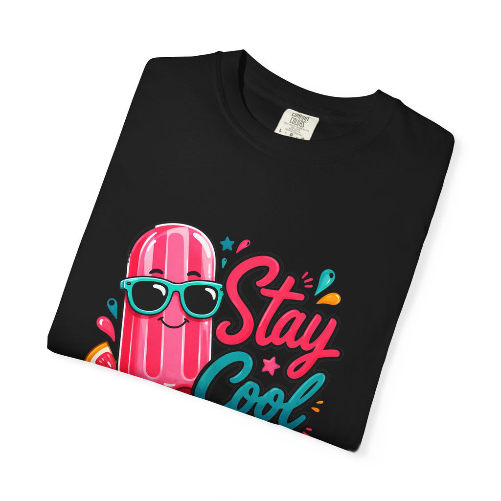 Stay Cool Popsicle graphic T-shirt | Popsicle with sunglasses summer design