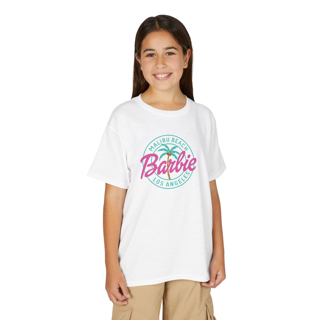 Youth T-Shirt — "Barbie Malibu Beach Los Angeles" Graphic Tee