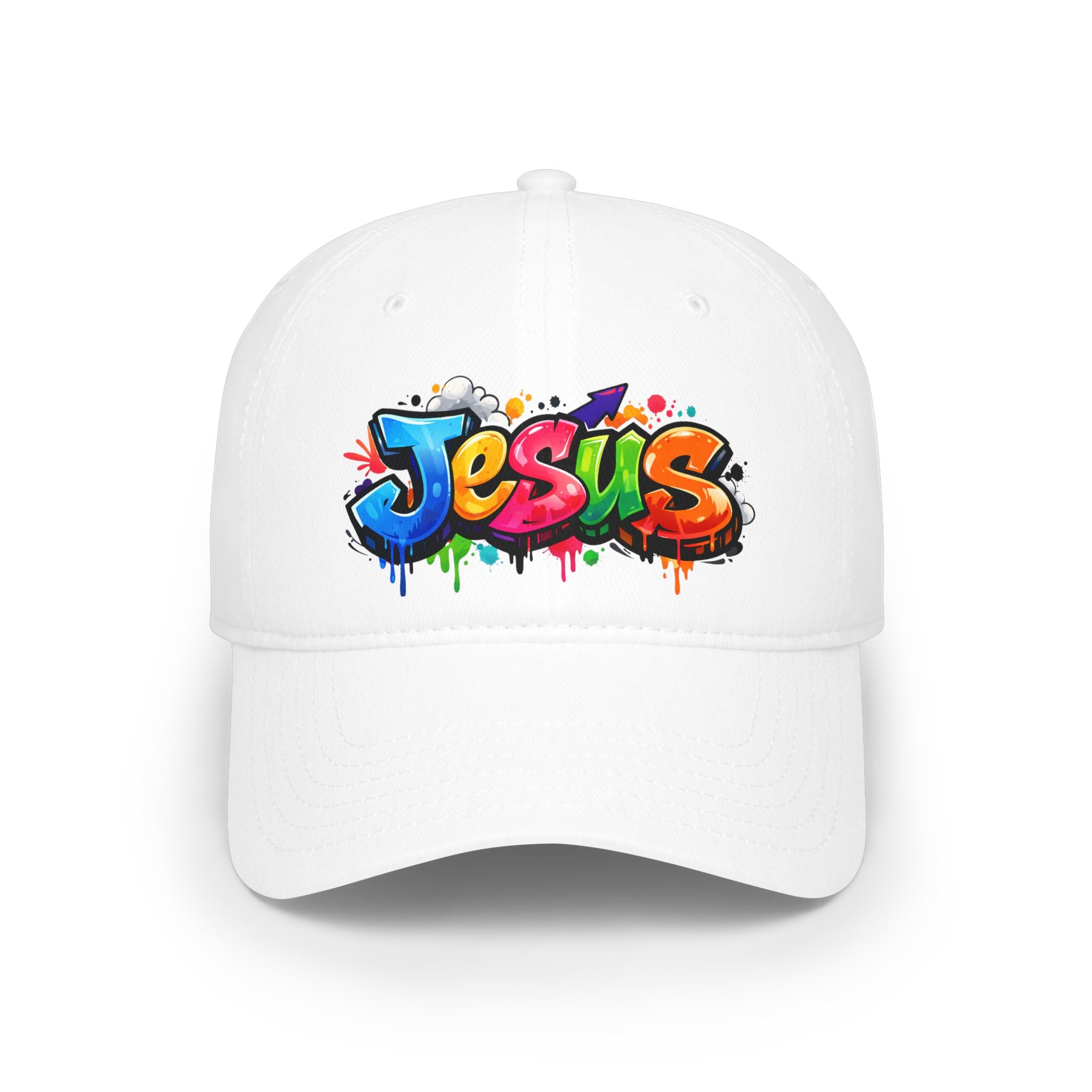 Graffiti Jesus Colorful Christian Hat Low Profile Baseball Cap
