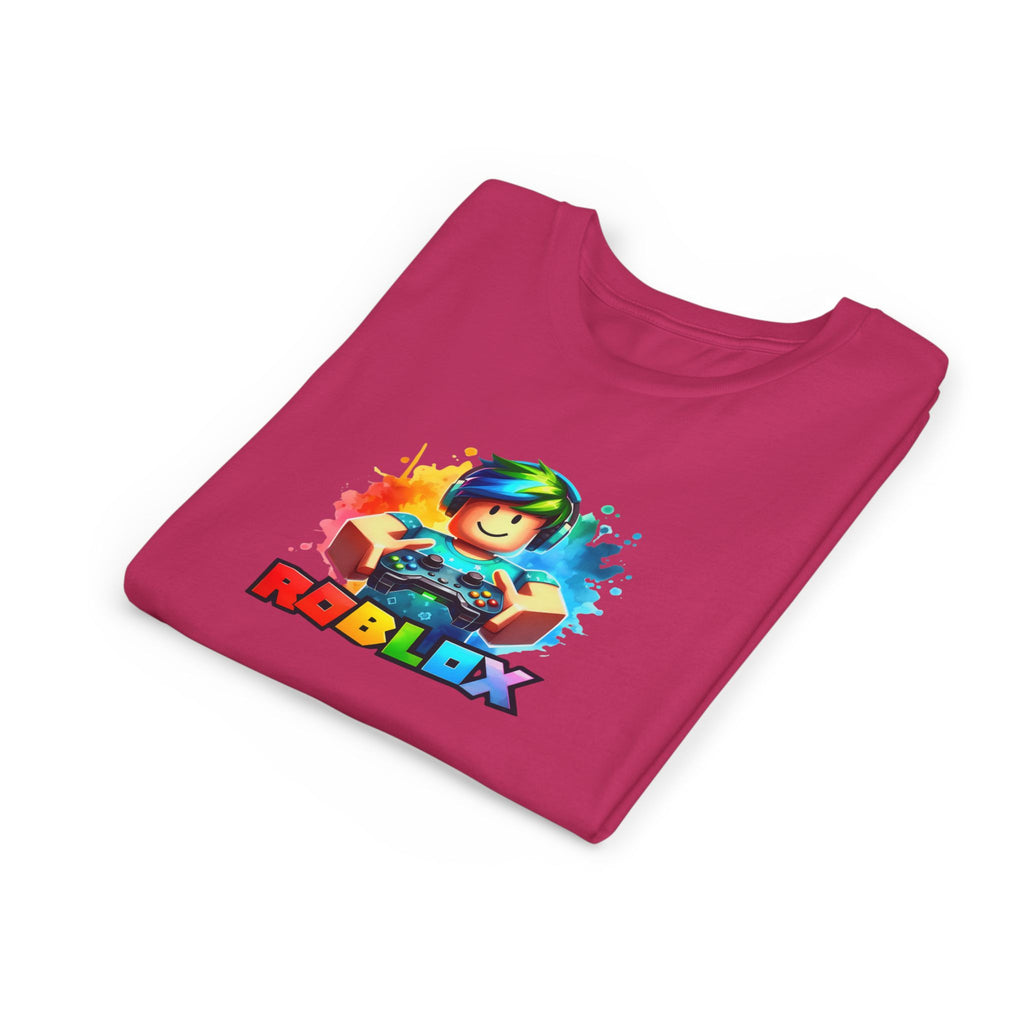 Rainbow Roblox Character Youth Tee | Gaming Logo Kids Shirt