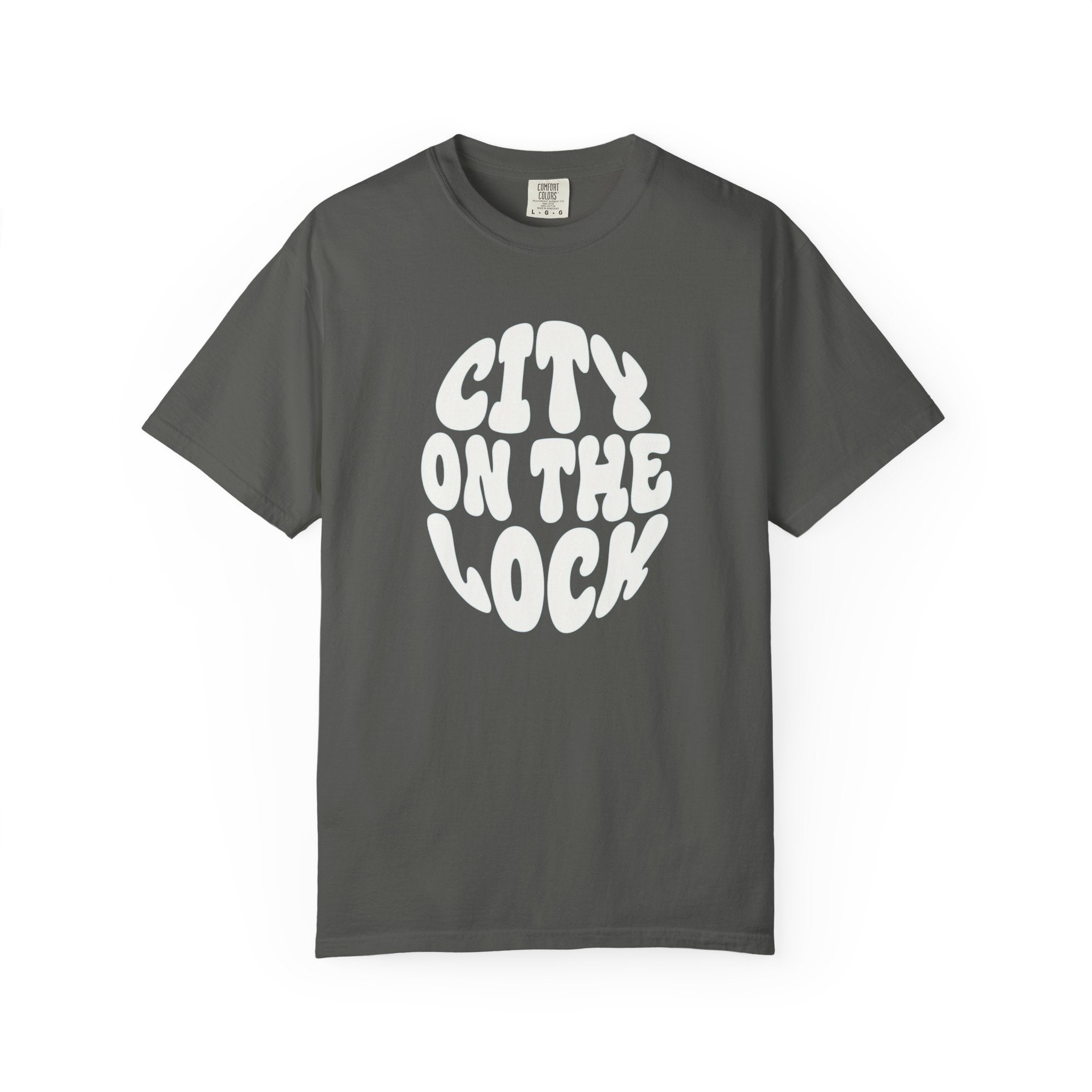 City On The Lock Retro Bubble Letter Graphic T-shirt | Urban Streetwear