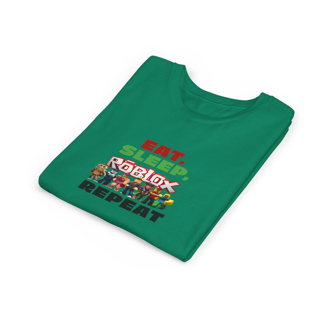 Eat Sleep Roblox Repeat Youth Tee | Kids Gaming Shirt