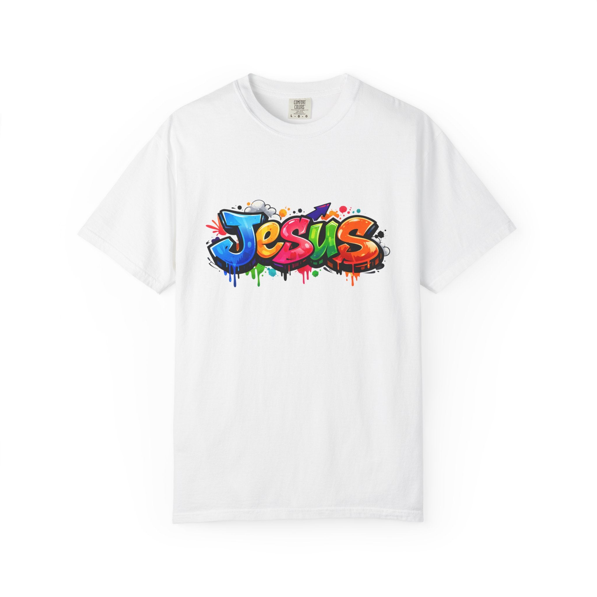 Jesus Graffiti Colorful Drip Street Art T-shirt