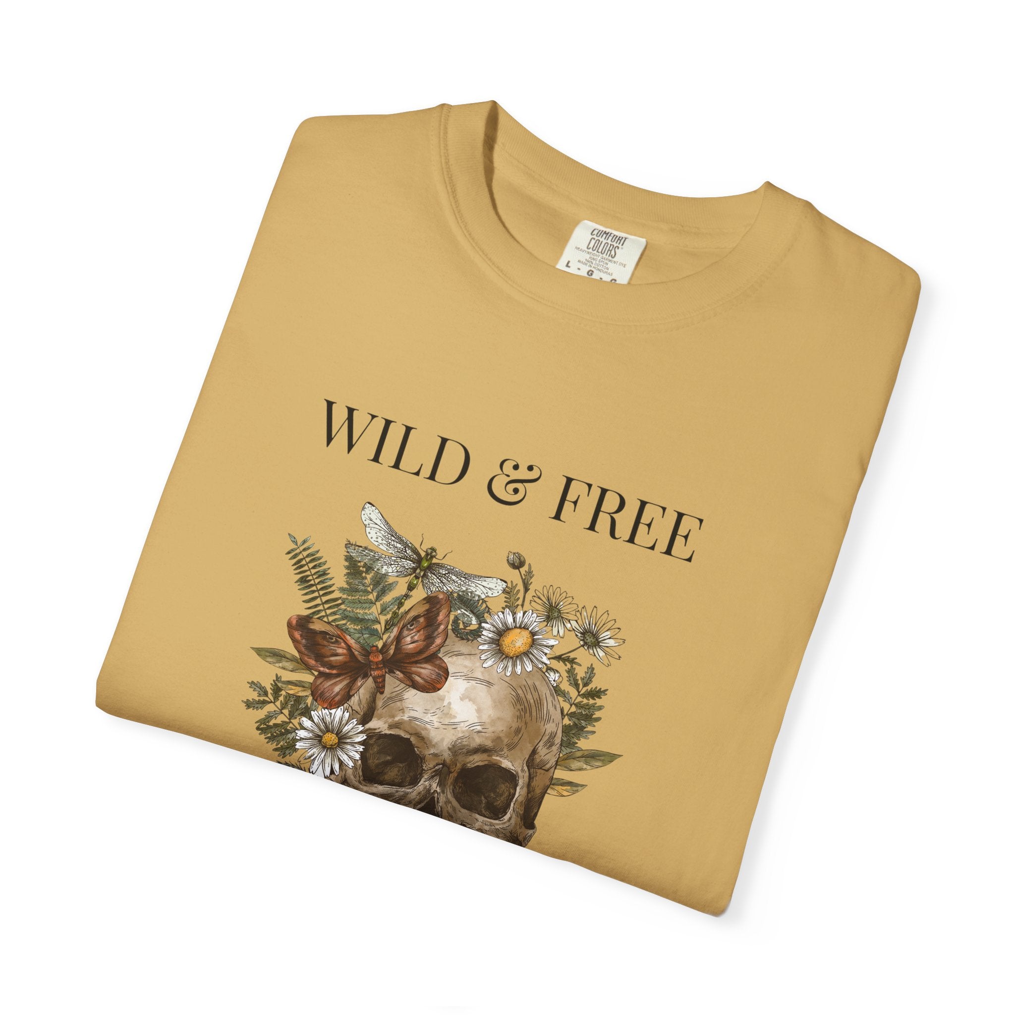 Wild & Free Skull Floral T-shirt | Boho Skull Tee