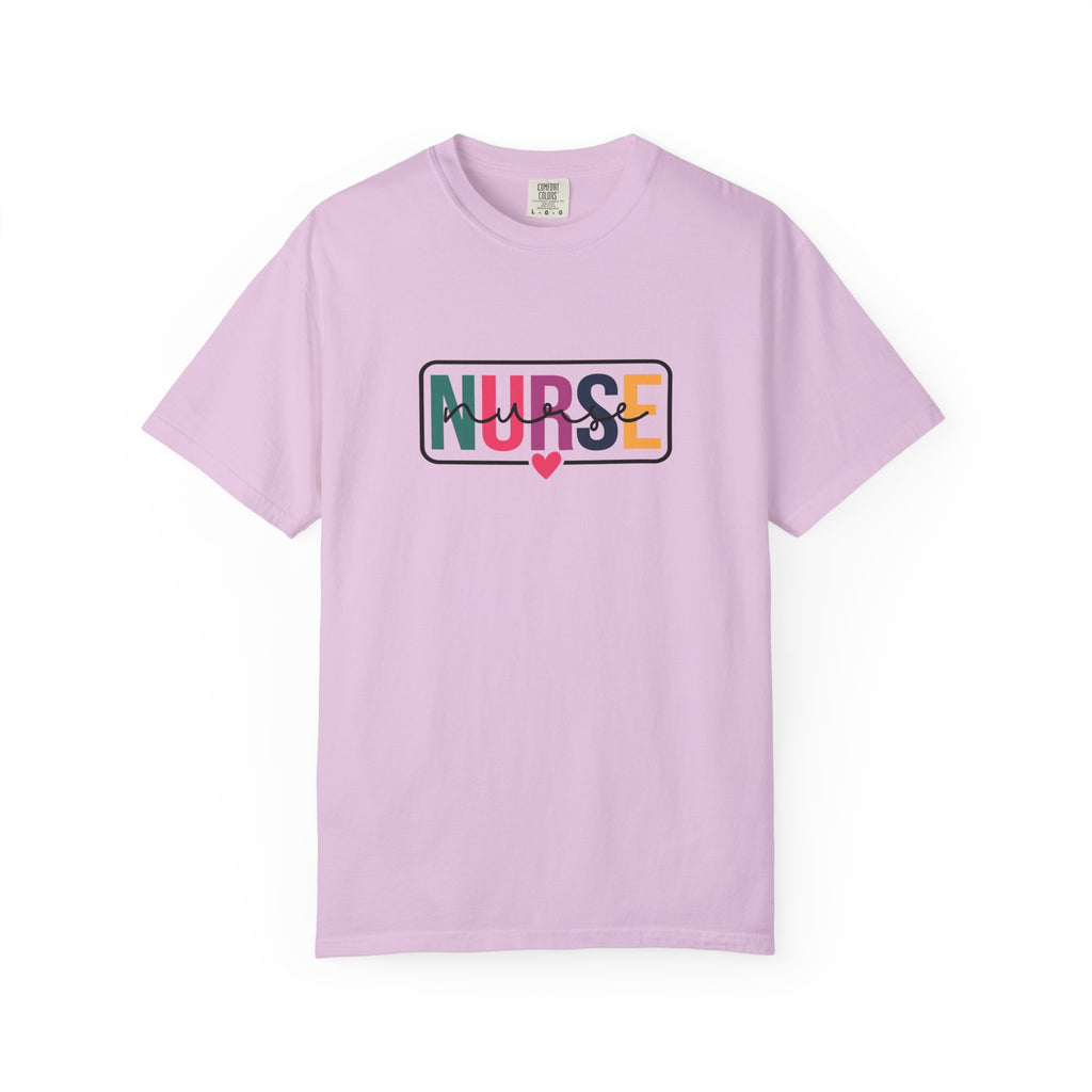 Nurse Graphic T-Shirt — "NURSE" Front + Care • Inspire • Heal Back