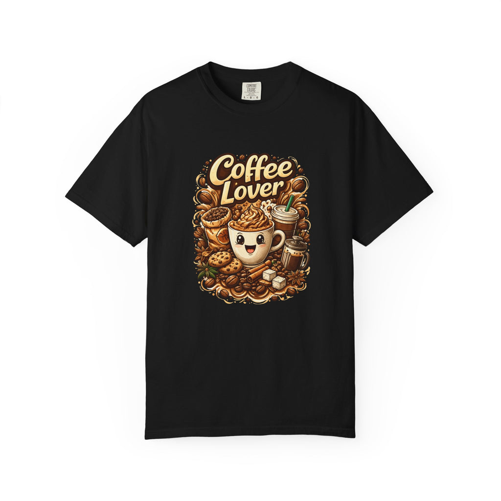 Coffee Lover latte art Coffee Lover T-shirt | Cute coffee cup illustration, beans