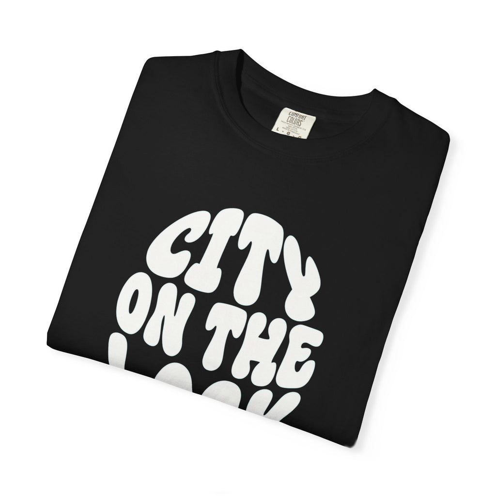 City On The Lock Retro Bubble Letter Graphic T-shirt | Urban Streetwear