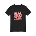 La Bubu Mom sloth character Youth Tee | cute pink bow baby sloth design