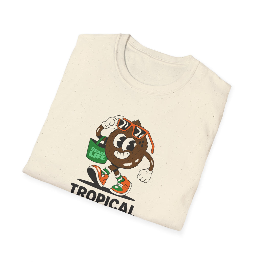 T-Shirt — Tropical State of Mind Coconut Cartoon Graphic Tee