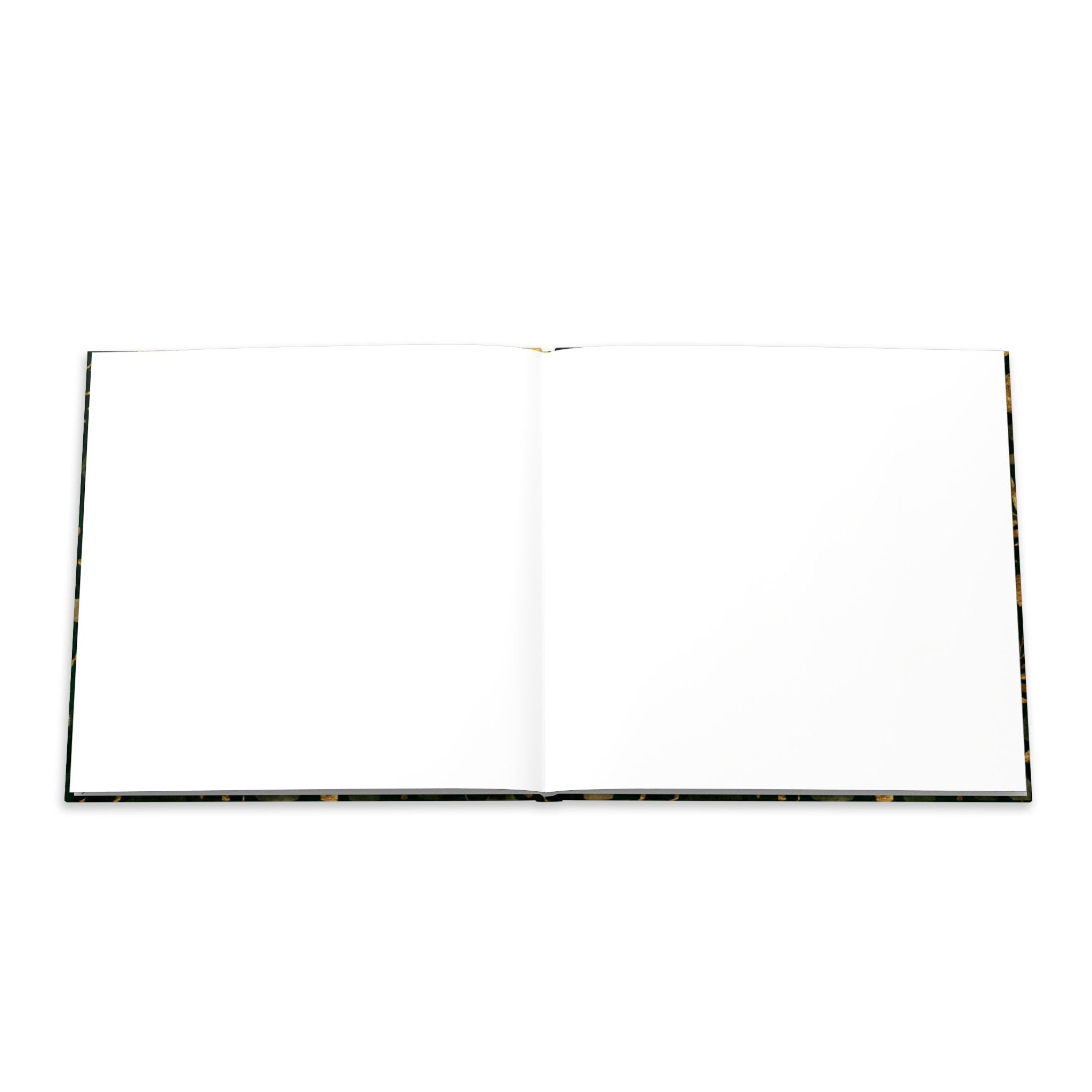 Green and Gold Leaf Pattern Hardcover Photo Book | Botanical Abstract Art