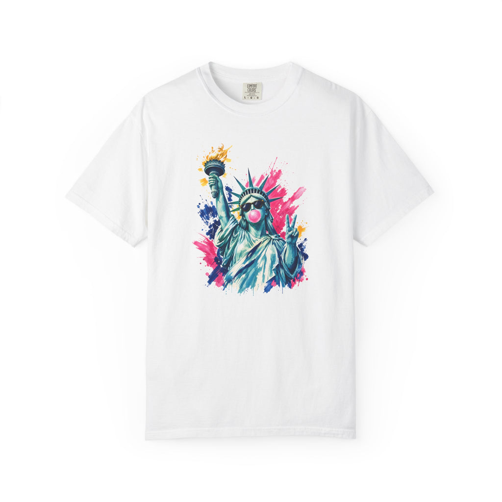 Statue of Liberty Bubblegum Pop Art T-shirt | NYC Liberty Graphic Tee