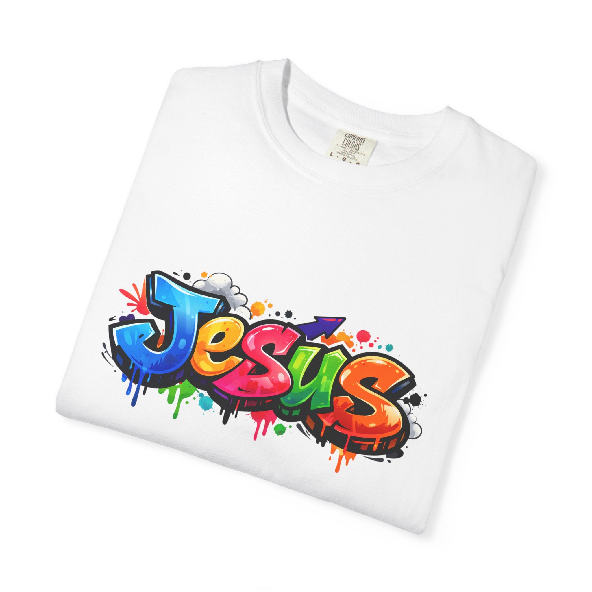 Jesus Graffiti Colorful Drip Street Art T-shirt