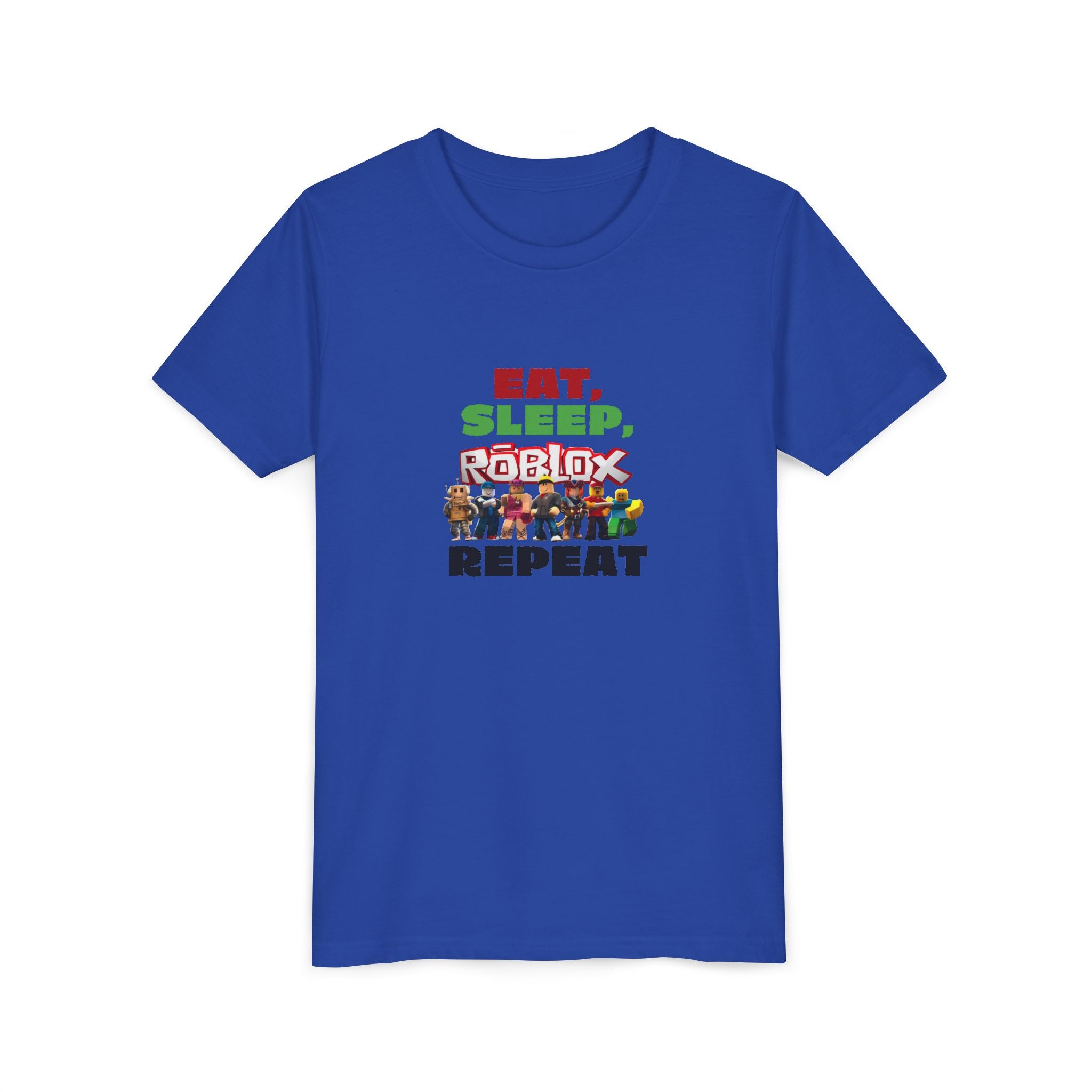 Eat Sleep Roblox Repeat Youth Tee | Kids Gaming Shirt