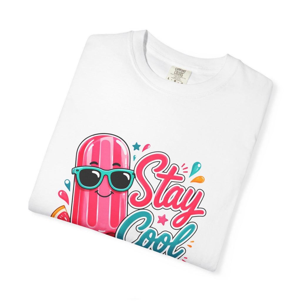 Stay Cool Popsicle graphic T-shirt | Popsicle with sunglasses summer design