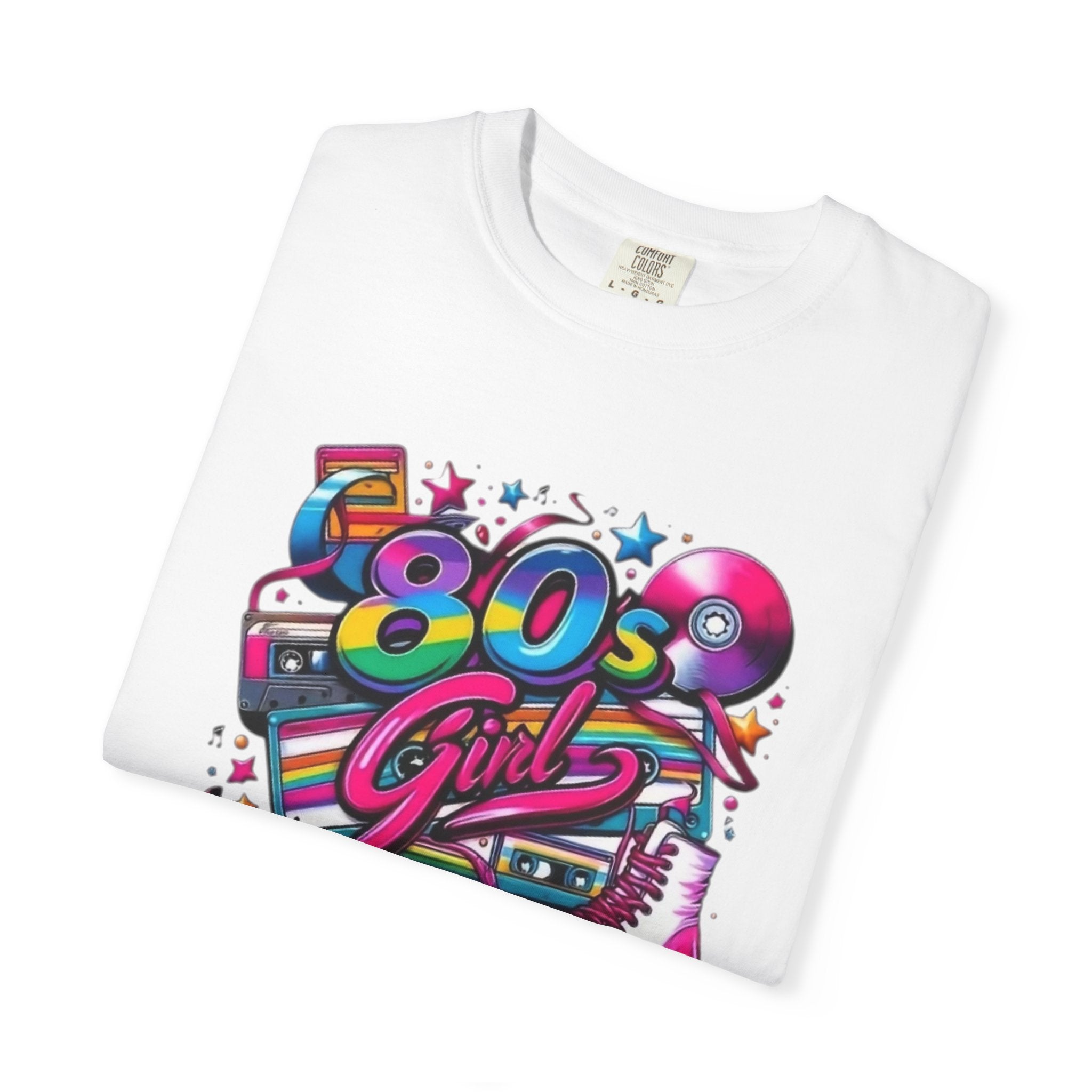 80s Girl Retro Neon Cassette Skate T-Shirt