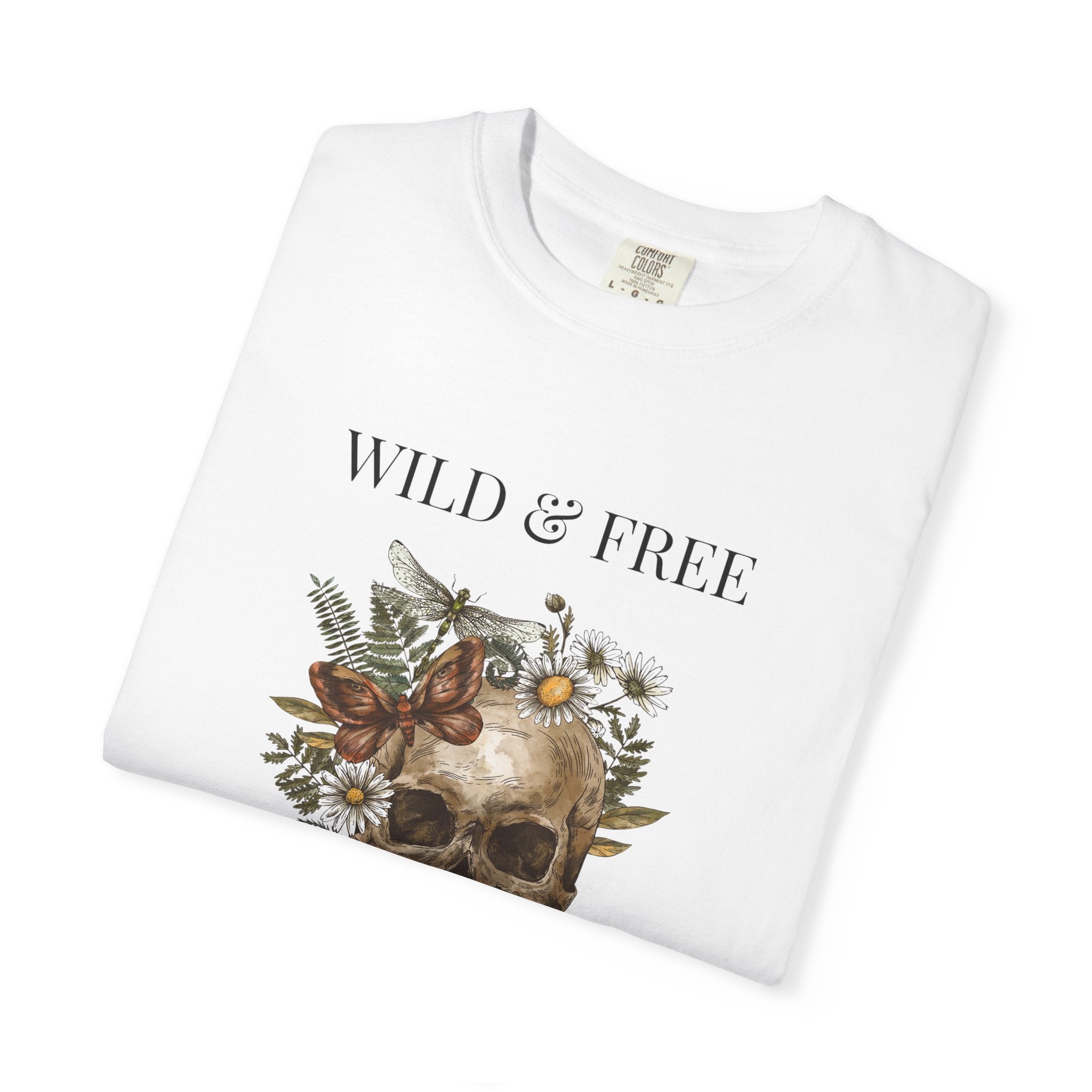 Wild & Free Skull Floral T-shirt | Boho Skull Tee