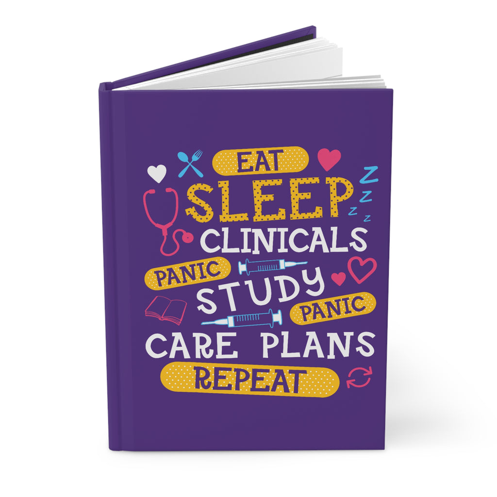 Nursing Student Hardcover Journal — Study Care Plans & Clinicals Notebook (Nurse/Medical Student Gift)