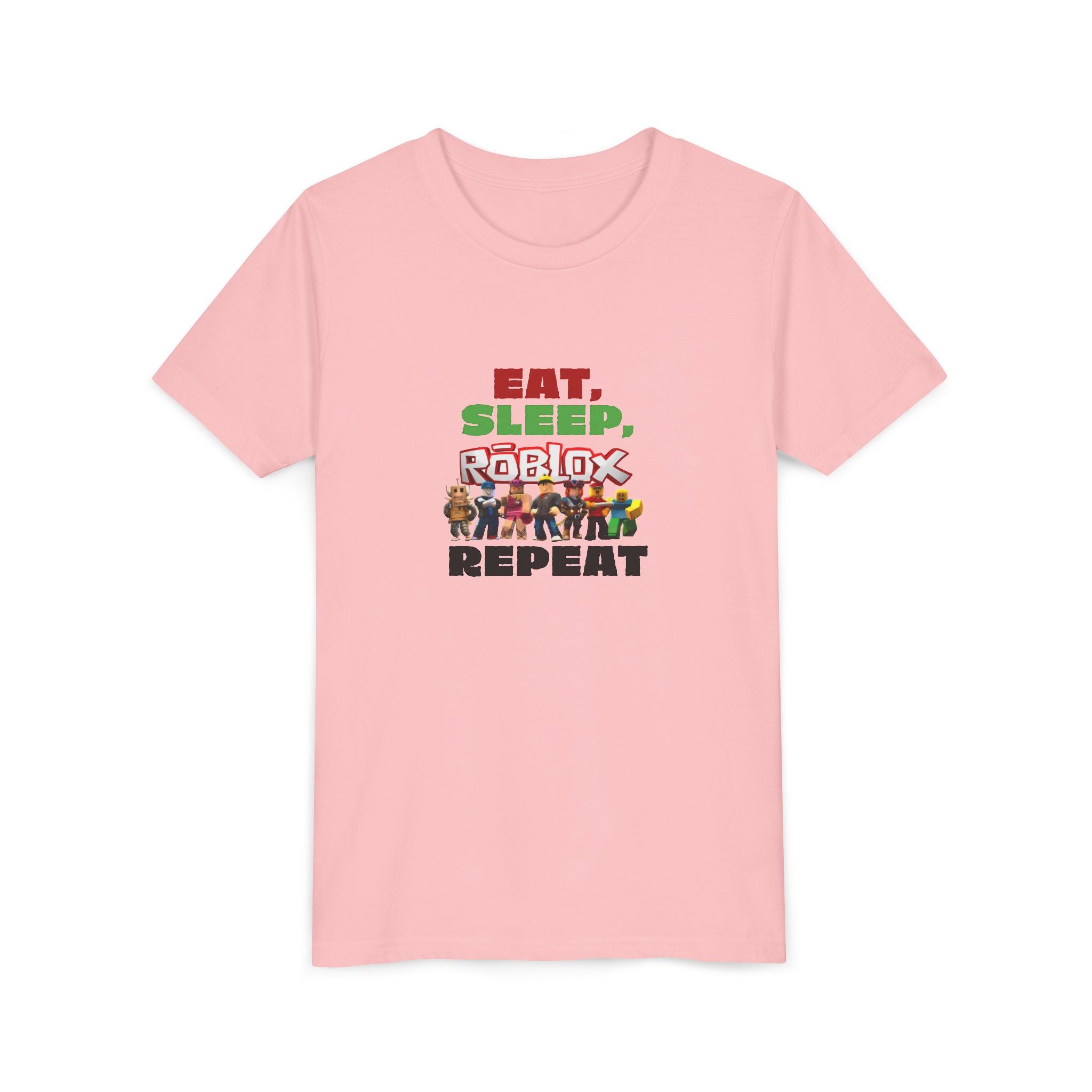 Eat Sleep Roblox Repeat Youth Tee | Kids Gaming Shirt
