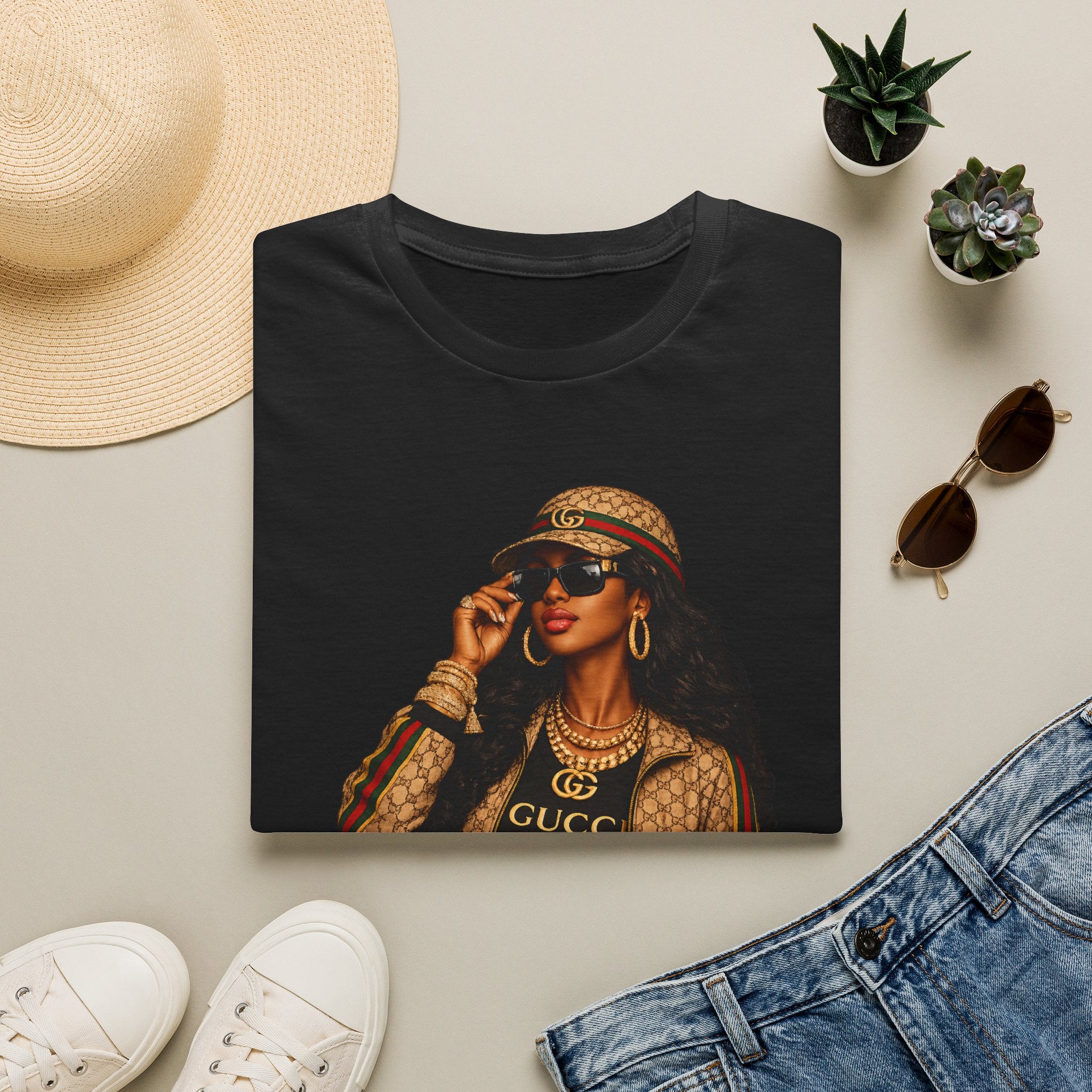 Stylish Woman Illustration T-Shirt | Fashionable Streetwear Graphic Tee