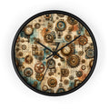 Steampunk Gears Wall Clock, Vintage Industrial Gearwork Timepiece