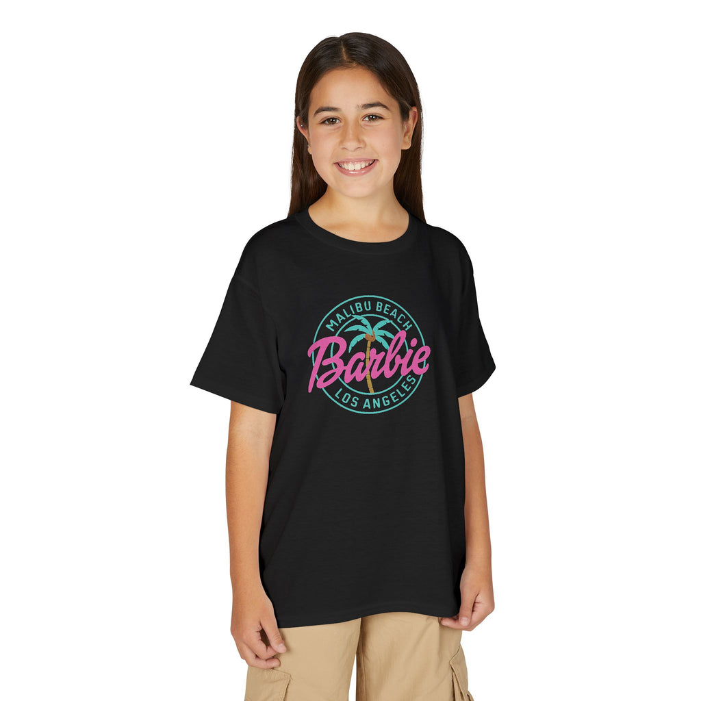 Youth T-Shirt — "Barbie Malibu Beach Los Angeles" Graphic Tee