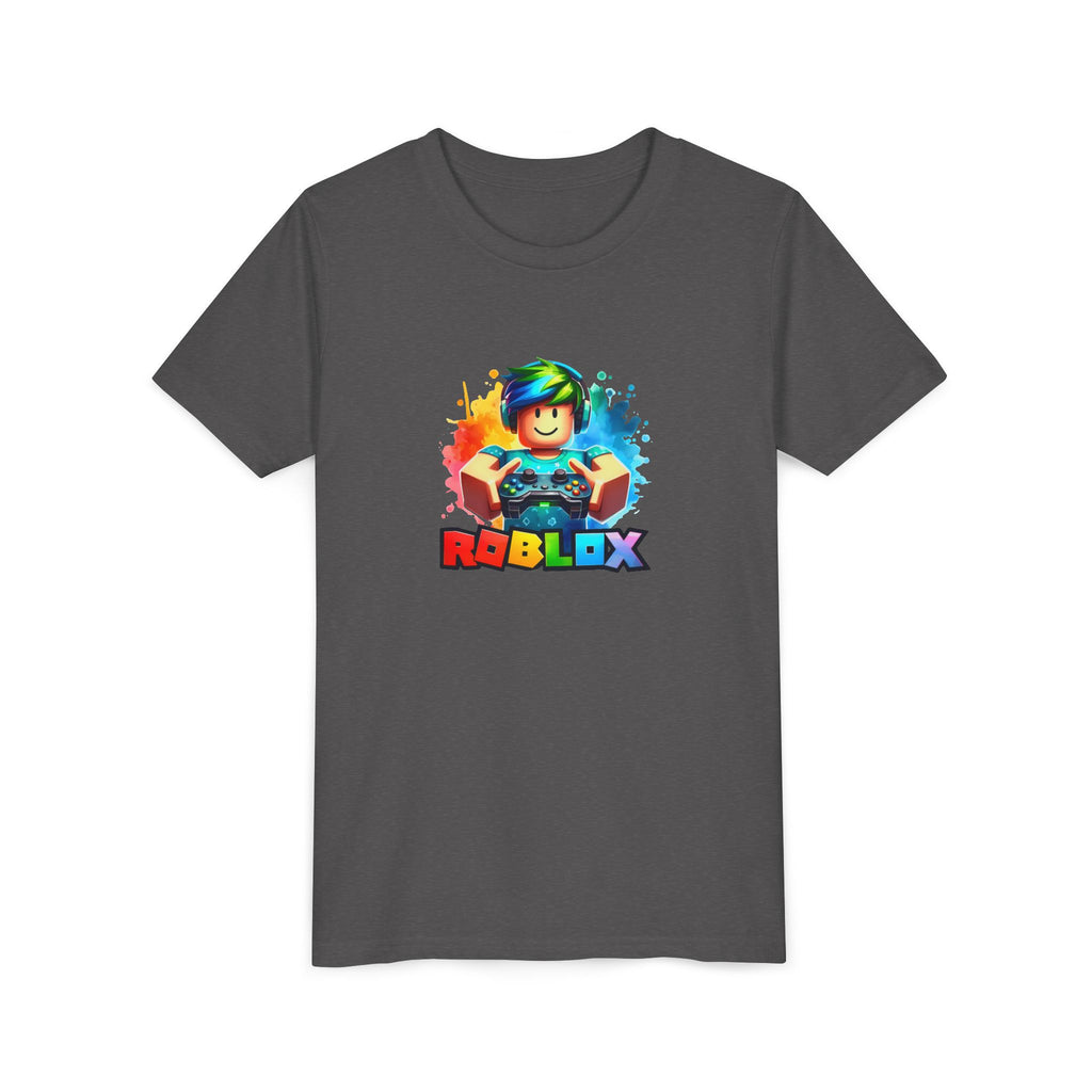 Rainbow Roblox Character Youth Tee | Gaming Logo Kids Shirt