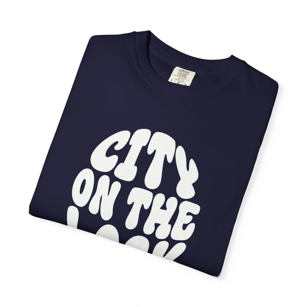 City On The Lock Retro Bubble Letter Graphic T-shirt | Urban Streetwear