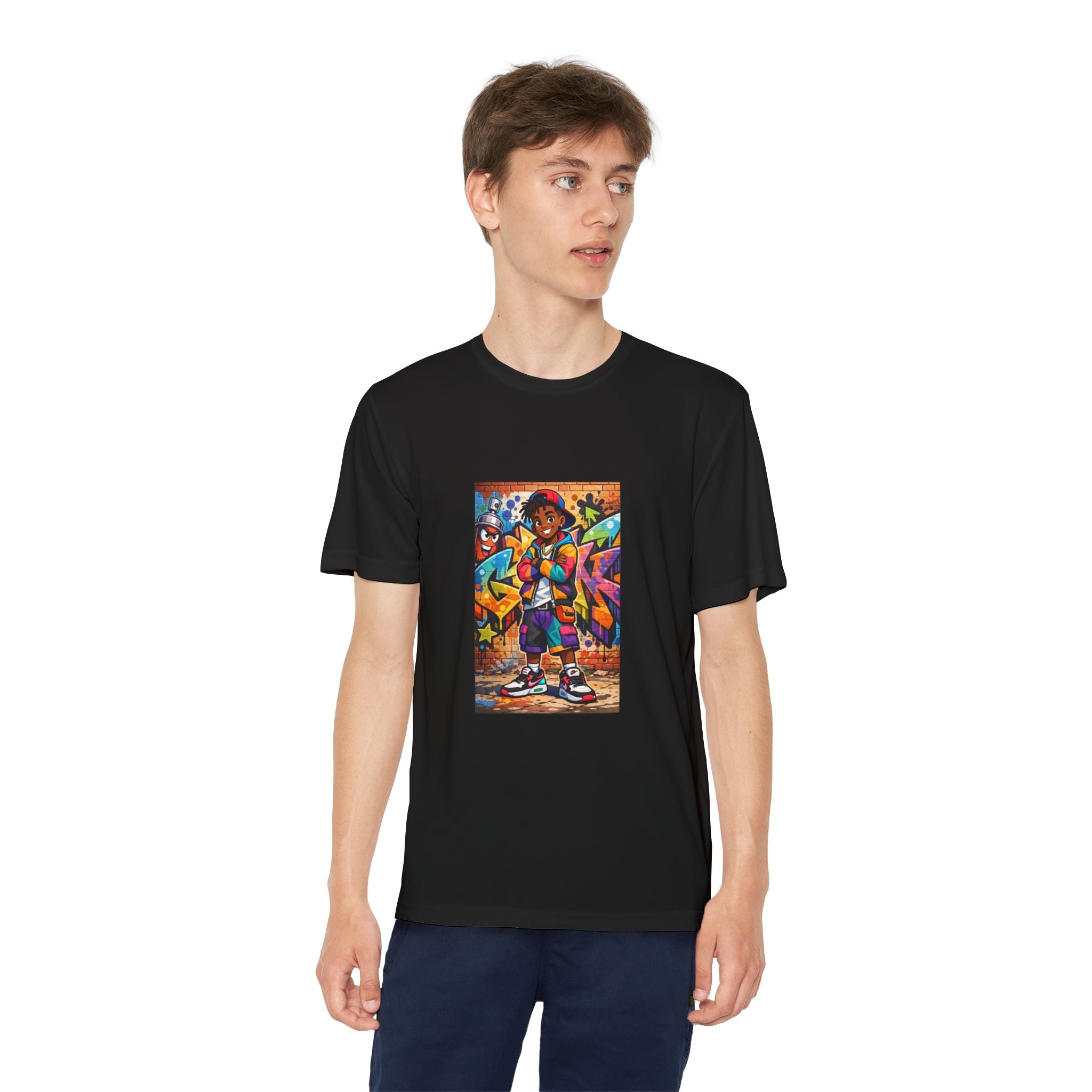 Colorful Hip Hop Kid Illustration Tee | Youth Competitor Shirt