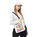 Color the World with Kindness tote bag | crayon positive affirmation design