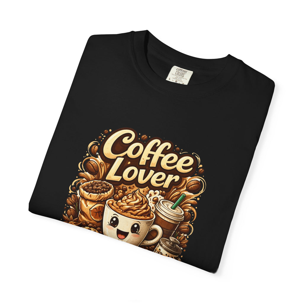 Coffee Lover latte art Coffee Lover T-shirt | Cute coffee cup illustration, beans