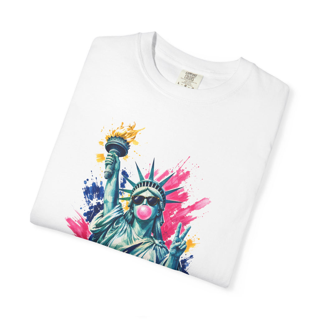 Statue of Liberty Bubblegum Pop Art T-shirt | NYC Liberty Graphic Tee