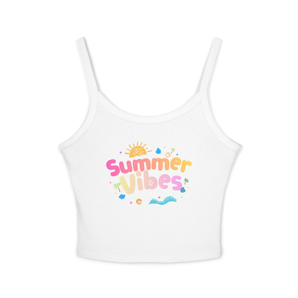 Summer Vibes graphic tank top | Spaghetti strap crop