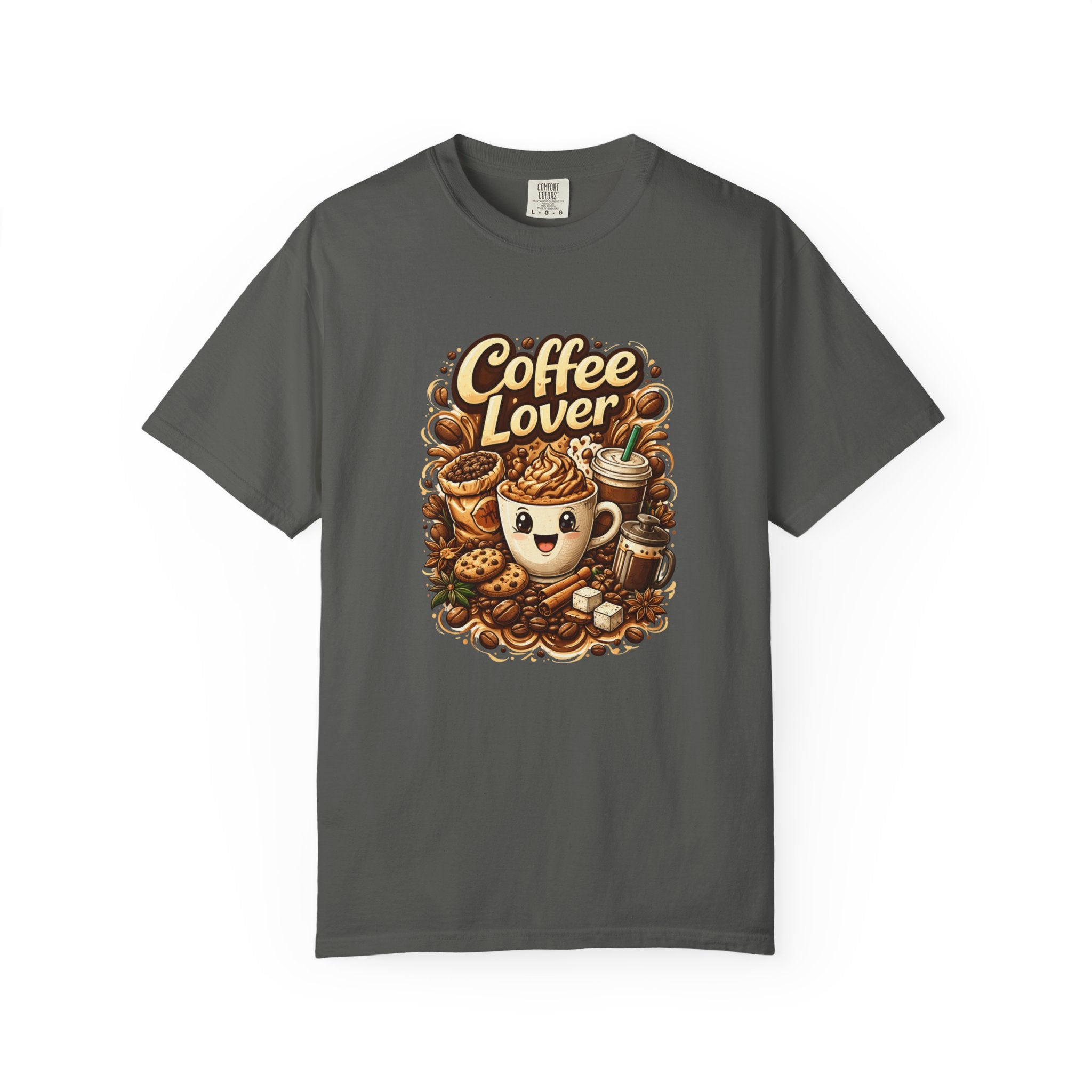 Coffee Lover latte art Coffee Lover T-shirt | Cute coffee cup illustration, beans