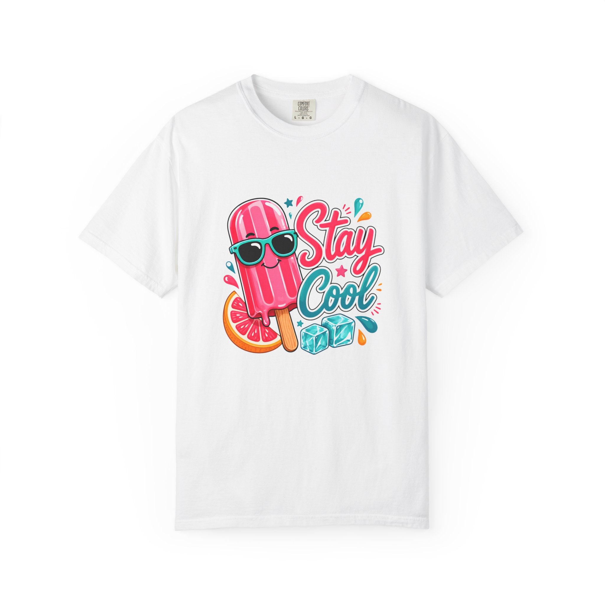 Stay Cool Popsicle graphic T-shirt | Popsicle with sunglasses summer design