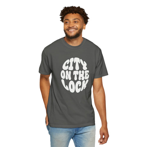 City On The Lock Retro Bubble Letter Graphic T-shirt | Urban Streetwear
